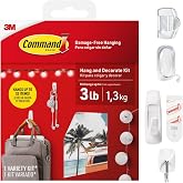 Command Hang and Decorate Kit, 6 Small Toggle Hooks, 2 Medium Utility Hooks, 4 Medium Cord Clips, 10 Light Clips, and 20 Poster Strips, Dorm Room Essentials