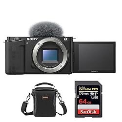 Sony ZV-E10 Mirrorless Camera, Black Bundle with