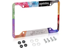 SKZOHROT License Plate Frame for Car, Taylors Version Style Car Plate Frame with Screws for Standard Us Canada License Plate Holder, Stainless Steel Car Accessories 12x6 Inch