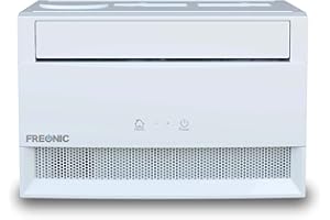 Freonic 6,000 BTU Window Air Conditioner and Dehumidifier, 115V, Window AC Unit for Apartment, Dorm Room, and Small to Medium Rooms up to 250 Sq. Ft., Air Conditioner Window Unit with Remote in White