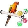 Teniinet Stand Perch Toy with Rotating Balls for Birds, Parakeets, Budgies, Cockatiels, Parrots, Budgerigars, Conures, Parrotlets, Ringnecks, Lovebirds (1Pcs)