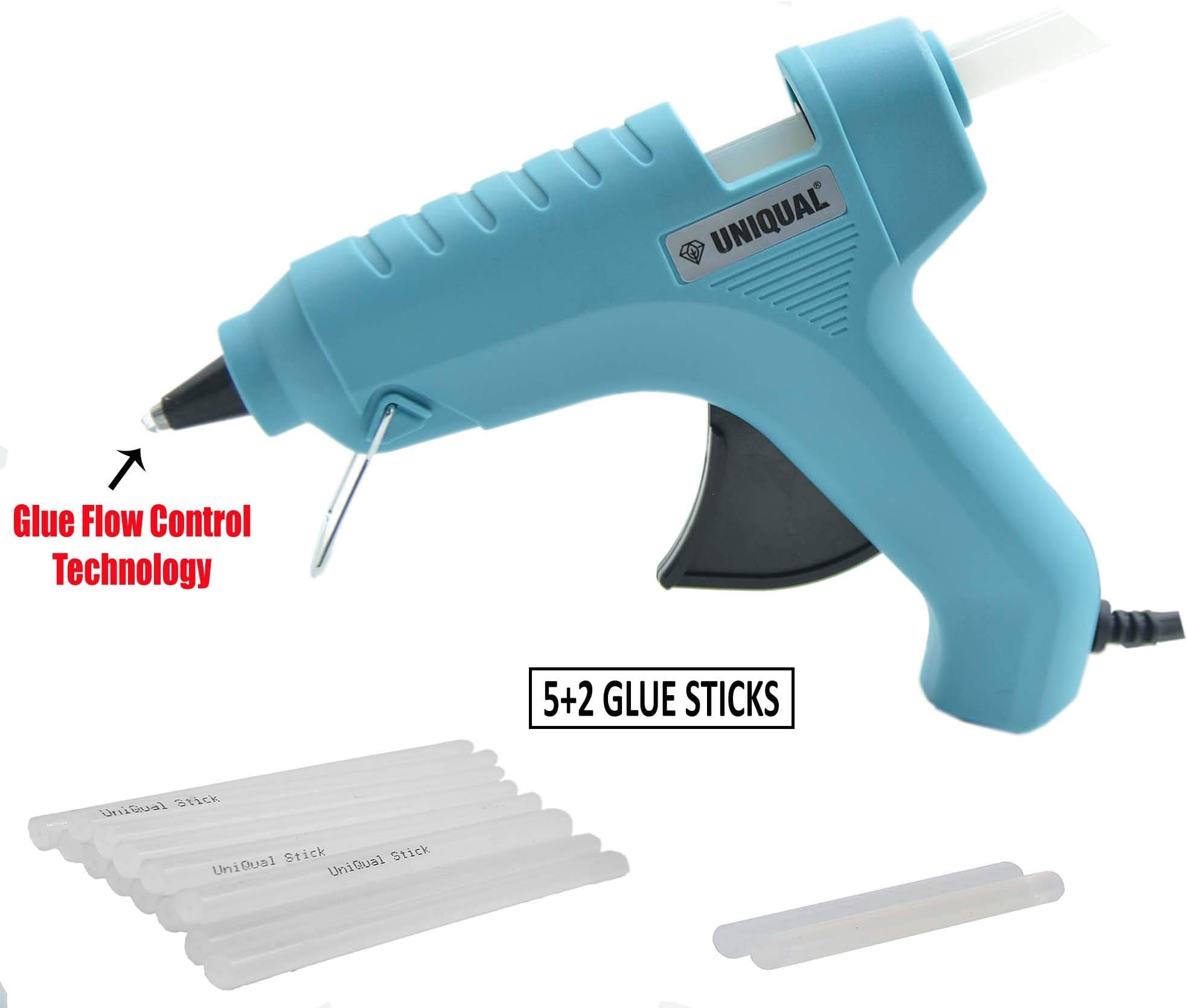 UniQual PowerShot 40W Hot Glue Gun with 7 Glue Sticks (5+2) for Industrial, DIY, Home Use