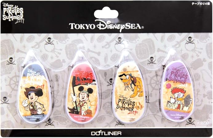 Amazon Co Jp ディズニー パイレーツ サマー 19 シー キャラ テープのり 4個セット ミッキー ミニー デイジー プルート のり 糊 キャラクター 文房具 シー限定 Toys