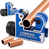 Mini Copper Pipe Tubing Cutter Tool &ndash; 1/8" to 1 1/8" (3-28mm) OD-Mini | Cuts Copper, Brass, Aluminum, PVC &amp; Thin Steel , Tight Spaces , Deburring Blade , HVAC, Plumbing &amp; DIY