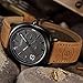 Techvilla Men's Sports Chronometer Leather Strap Military Quartz Watch