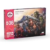 AK QUICK GEN SET AK17601 QUICK PAINT SET 36 COLORS (36x18ml + 2x brushes)