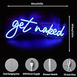 QiaoFei Led Get Naked Neon Sign Letters USB Powered