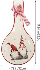 DOITOOL Ceramic Christmas Spoon Rest with Gnome Design for Holiday Kitchen view 3