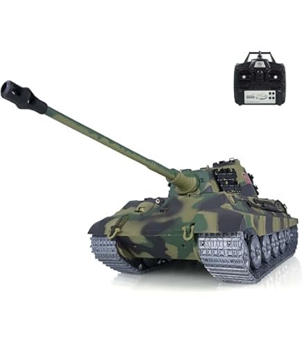 Char Henglong Tiger I 1/16 – Version 7.0 – IR, BB, Fumée, Son – Prêt à Rouler