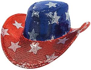 Amscan Patriotic Sequin Cowboy Hat 