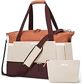 ETRONIK Gym Bag for Women, Personal Item Travel Bag with Shoes Compartment, Weekender Overnight Duffel Bag with Wet Pocket & USB Charging Port, Carry On Bag for Women, Travel, Gym, Weekend