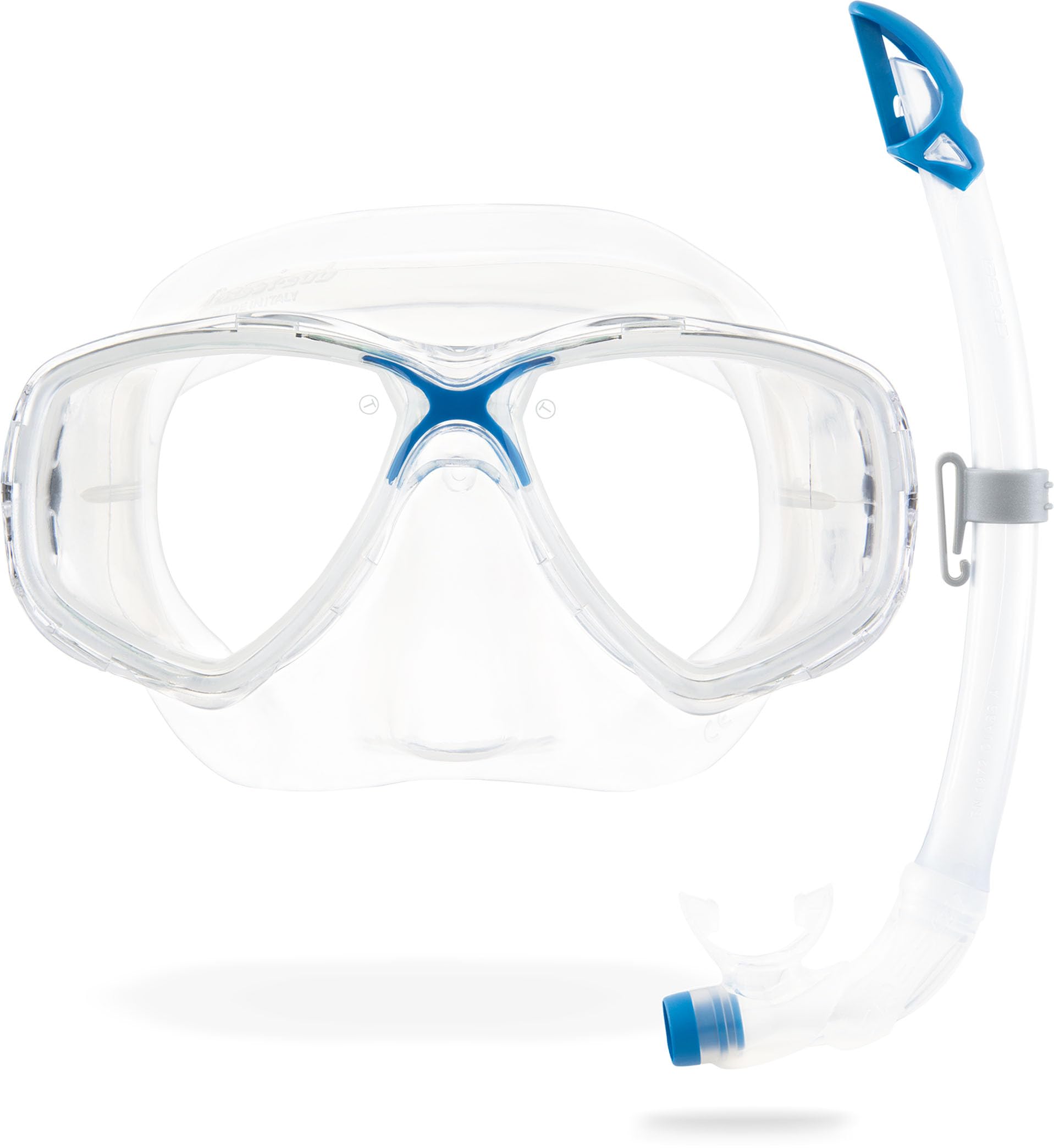 Cressi Marea Vip - Combo Set Marea Mask + Snorkel Mexico Diving and Snorkelling, Transparent/Blue, One Size, Unisex Adult