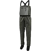 Dark Lightning Breathable Insulated Chest Waders, Perfect for 4 Seasons Fly Fishing Stocking Foot Waders for Men and Women