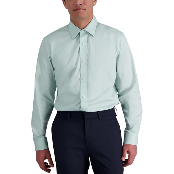 Amazon.com: Haggar Men's Smart Wash Slim Fit Dress Shirt : Clothing, Shoes  & Jewelry
