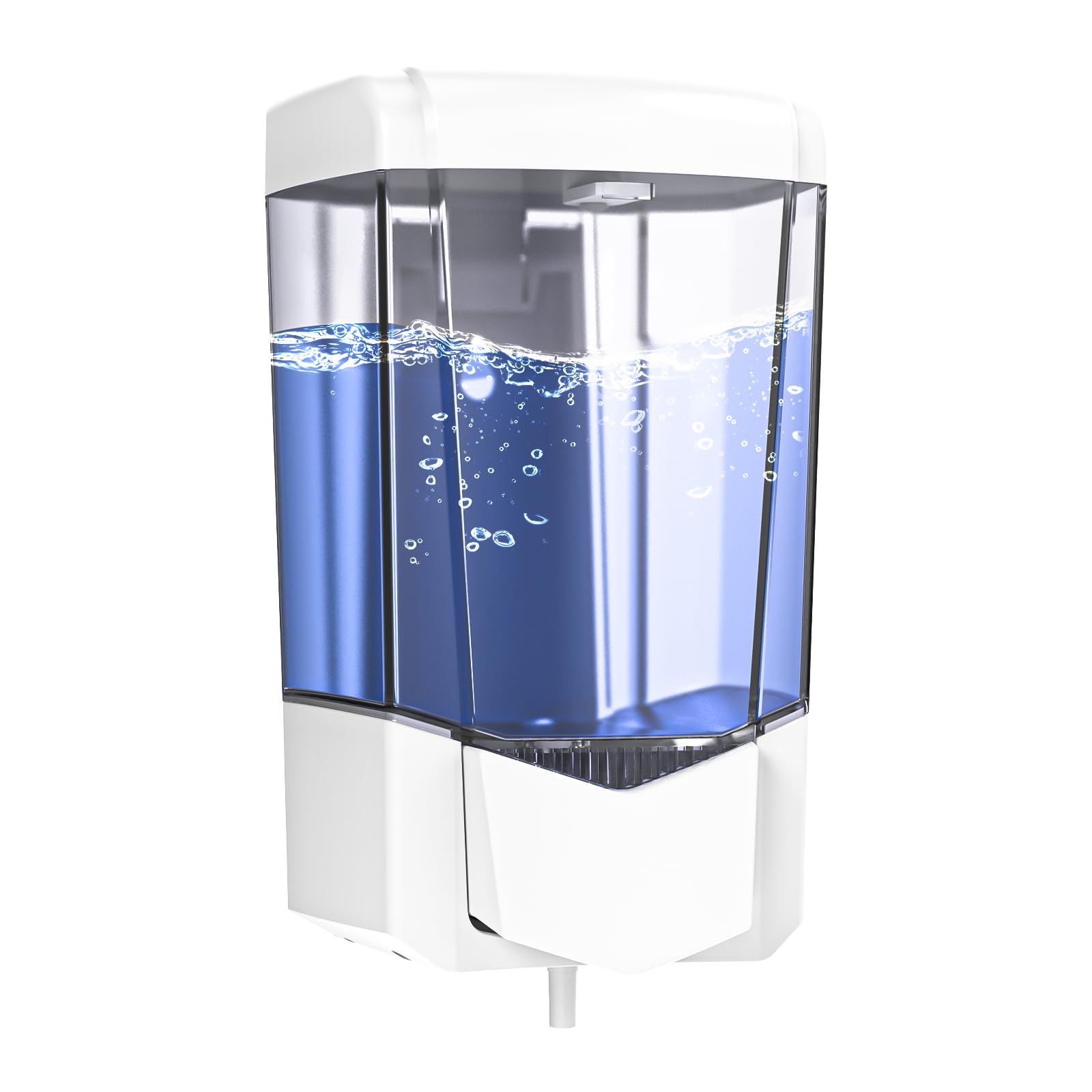 interhasa! Soap Dispenser Wall Mount Commercial Hand Soap Dispenser Manual Pump 600ml Hand Sanitizer Dispenser Liquid Gel Dispenser for Kitchen Bathroom White