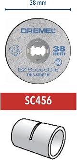 Dremel EZ SpeedClic SC456 Metal Cutting Wheel 5-Pack 38 mm Dia 3.2 mm Shank view 3