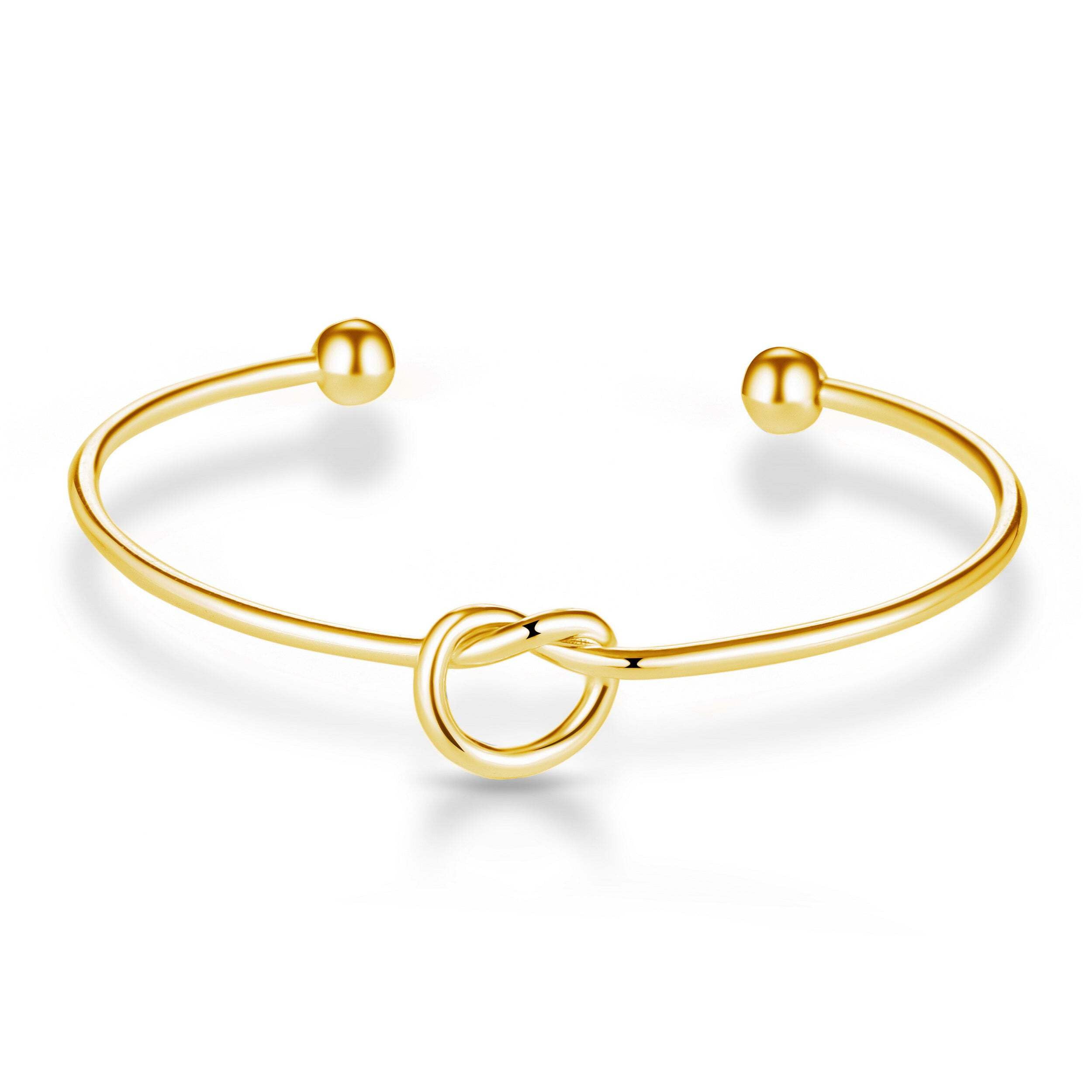 Philip Jones 18k Gold Plated Love Knot Cuff Bangle