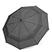 EEZ-Y Travel Umbrellas for Rain - Wind Resistant w/Open Close Button - Salt'n'Pepper Polka Dots