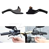 FVMOTO 3 Finger 5.9" CNC Shorty Hand Control Lever Kit Brake Clutch Levers Fit for Harley Softail Low Rider S Sport Glide Standard Street Bob 2015-2024
