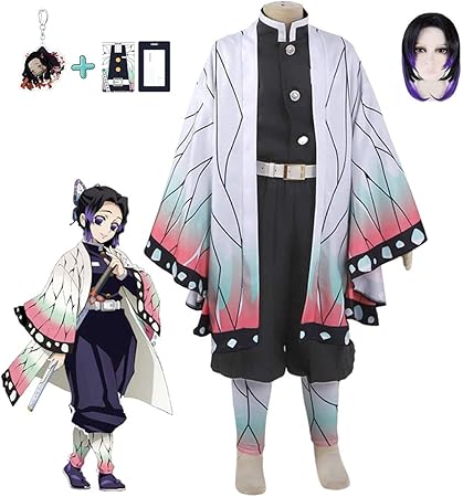 Amazon Kocekid 鬼滅の刃用 コスプレ 子供用 胡蝶 しのぶ ウィッグ付き コスプレ衣装 仮装 鬼滅の刃コスチューム フルセット Cosplay 誕生日 プレゼント コスプレ服 文化祭 学院祭 クリスマスプレゼント パーティー 変装 こどもの日 きめつのやいば用 胡蝶 しのぶ