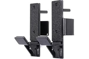 SYL Fitness J-Hooks for Squat/Power Rack - Available in 2"x2" and 3"x3", Heavy Duty J-Cups Barbell Holder with UHMV Pads