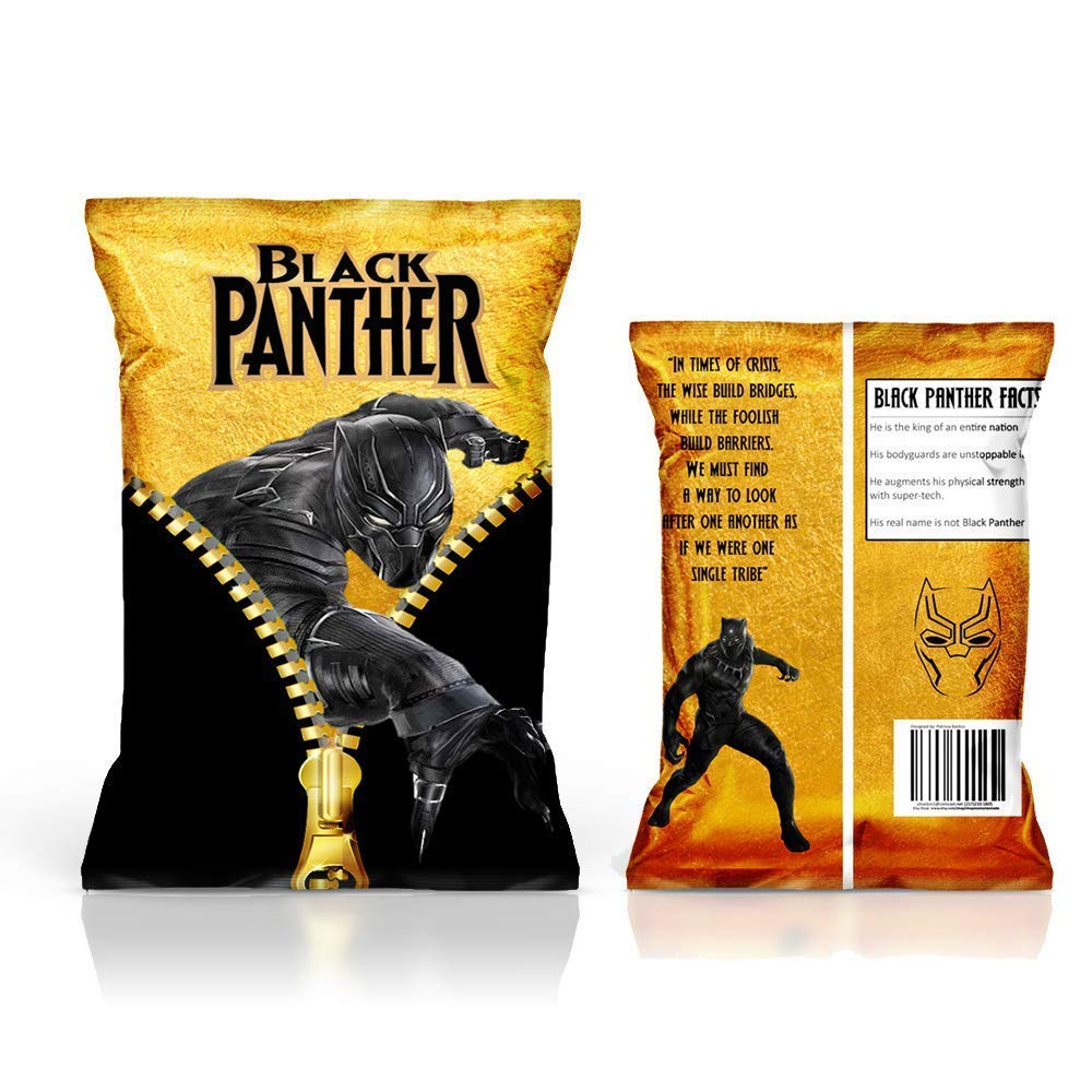 Amazon.com: 12 Personalized Chip Bags | Black Panther Party | Black Panther Birthday Supplies ...