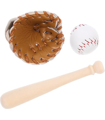 Melody Jane Baseball-Set Für Puppenhäuser - Helm, Schläger, Handschuh & Ball Im Miniaturformat