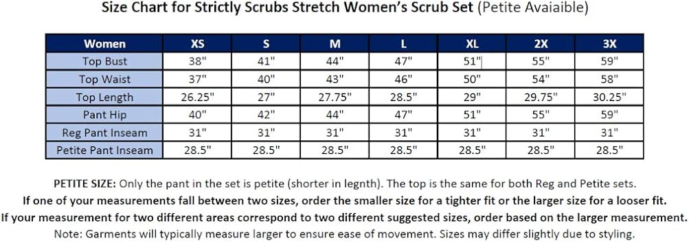 Strictly Scrubs Women’s Four Way Stretch Scrub Set - Includes V-Neck Top and Pant: Clothing