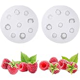 2 Pack Mini Raspberry Silicone Molds Non-Toxic Silicone Baking Molds 8-Cavity Fruit Mold for Cake, Chocolate, Jelly, Mousse, Candy