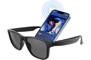 GenXenon Smart Glasses for Men & Women, UV400 Polarised Lenses, Intelligent Touch&Voice Assistant, Open-Ear Speaker, Compatible with iOS/Android, Bluetooth Audio Sunglasses for Driving/Travel/Cycling
