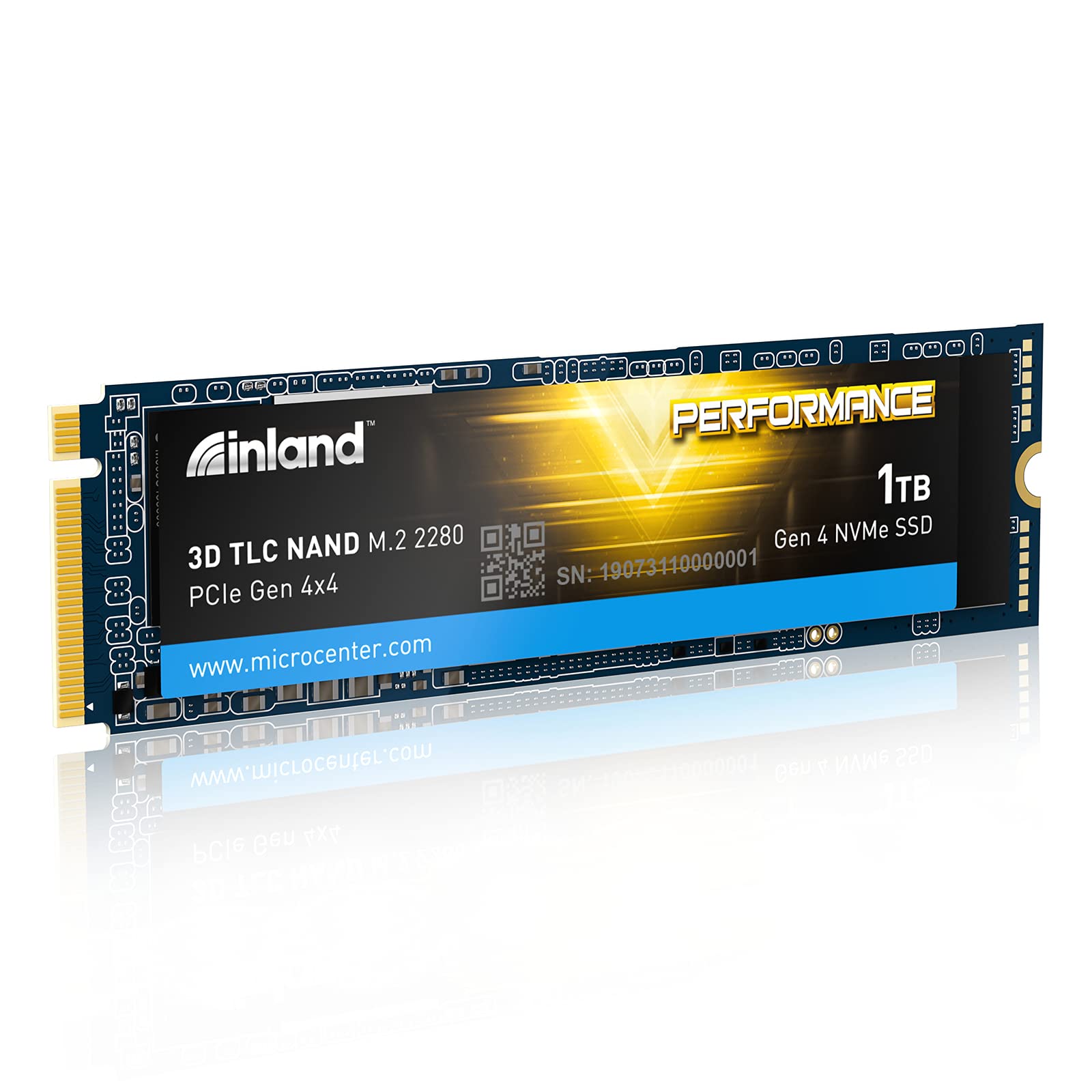INLAND Performance SSD 1TB PCIe 4.0 M.2 Internal Solid-State Drive NVMe Gen4 x 4 with DRAM Up to 5,000 MB/s, 1,800 TBW 3D TLC NAND