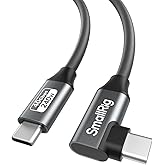SMALLRIG USB4 40Gbps USB-C Cable, 240W Fast Charging & 8K@60Hz Video & 40Gbps Data Transfer, 35cm/13.8in Straight to Angled Connectors with Cable Tie, for MacBook for iPad Pro for iPhone - 5075