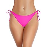 Holipick Bikini Bottoms for Women String Bathing Suit Bottom with Moderate Coverage Low Waist Swim Bottom