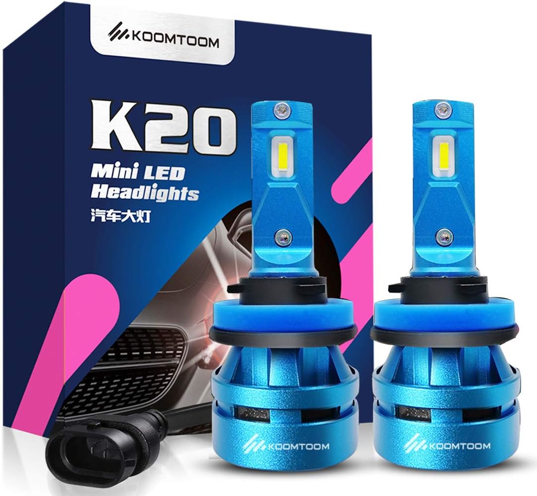 KOOMTOOM Mini H8 /H11 Headlight Bulbs LED Bulb Kits- CREE Chips Ture 360°Beam Pattern 8000LM(2x4000LM) 55W(2x27.5W) 5000K -1 YEAR WARRANTY