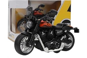 Motorbike Model Toy Electric Alloy Motorcycle Motorbike Model Toy with Light Music for Children Kids Gift(Black)
