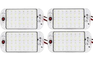 ANYPOWK 12V LED RV Lights with ON/Off Switch - 5W Daylight 500LM, Interior Lighting for RV Van Trailer Camper Boat - Pack of 4