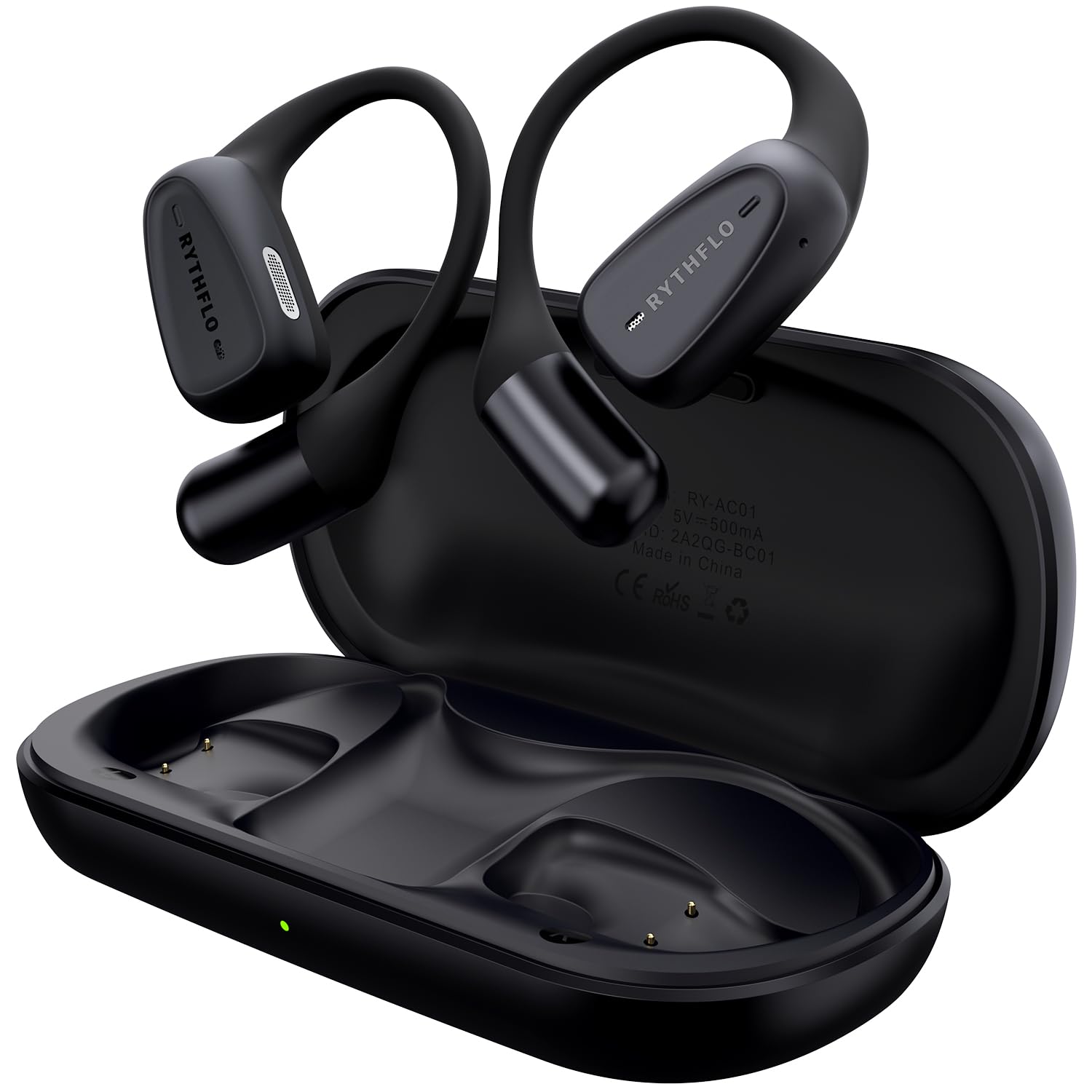 Photo 1 of Rythflo Bluetooth Headphones, Open Ear Headphones V5.4 Ture Wireless Earbuds with Earhooks, 6.7g Lightweight for All-Day Comfort, IPX7 Waterproof Ear Buds for Workouts Running Office Driving