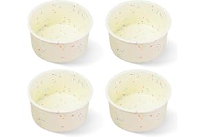 Firstfooby 4.75 Inch Round Cake Pan, 4 Pcs Silicone Cake Pans for Baking, Nonstick Baking Mold BPA Free Dishwasher Safe, Grea