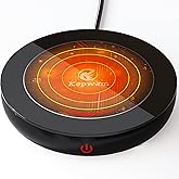 Kepwam Coffee Mug Warmer with Gravity Sensor, Mug Warmer for Desk with LED Light, 3 Temp Settings & 6H Auto Shut Off Coffee W