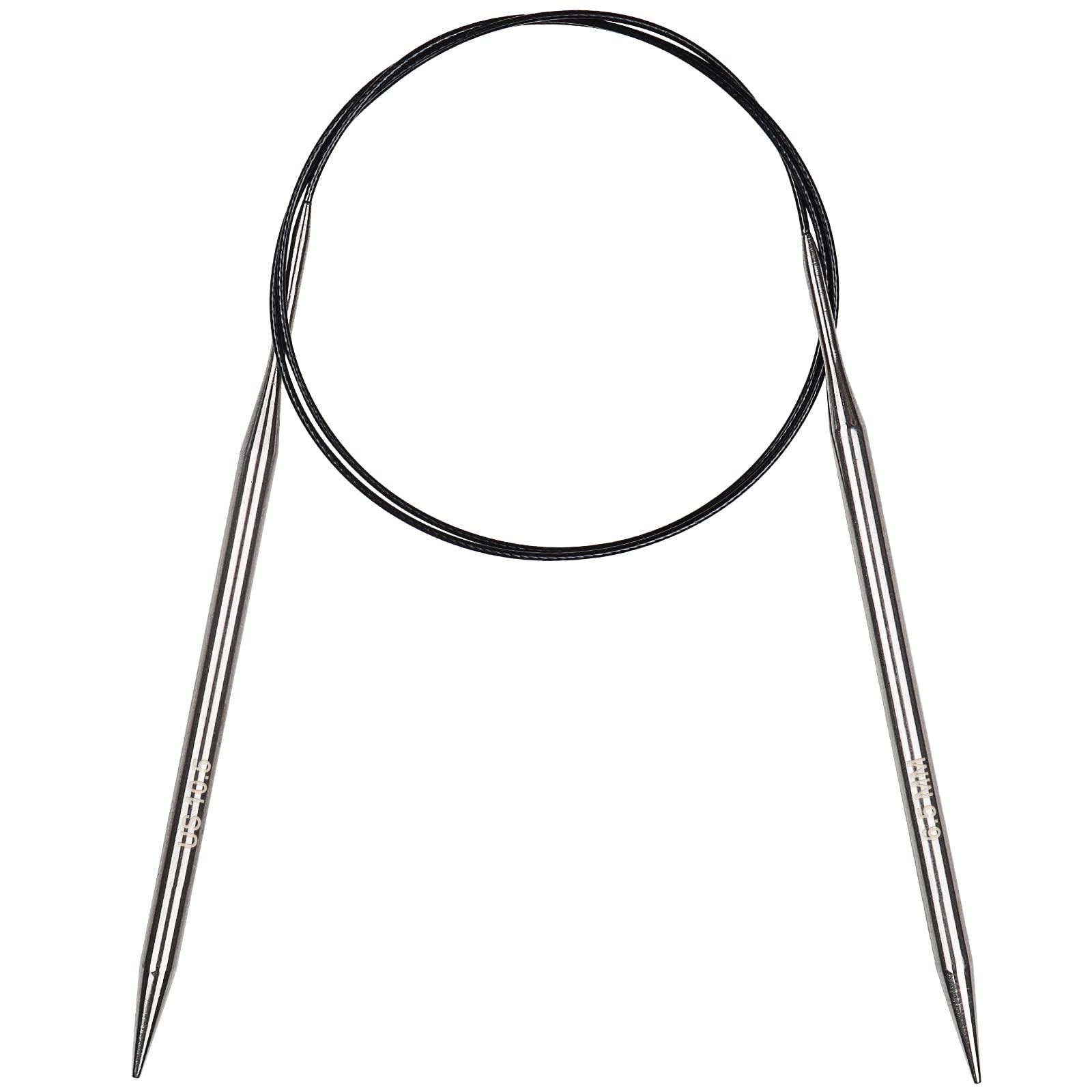 Aeelike 6.5mm Circular Knitting Needles 100cm, Metal Circular Needles with Flexible Cable, Fixed Stainless Steel Knitting Pins, Long Round Knitting Needles for Blankets Large Projects, Size US 10.5