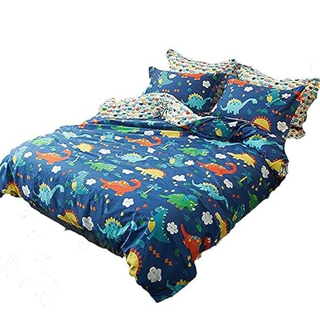 navy dinosaur bedding