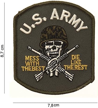 Military Patch"US Army" (TESCHIO) Thermal Adhesive - DIM. 7.8 x 8.7 cm
