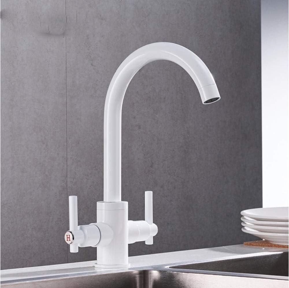 Grifo de dos manijas Grifo de fregadero de cocina caliente y frío