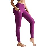 RUNNING GIRL Leggings for Women 25" Inseam, High Waisted Compression Buttery Soft Yoga Pants with Pockets