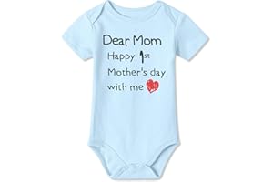 BesserBay Happy 1st Mommys Day with Me - Baby Bodysuit Mothers Day Baby Onesie 100% Cotton