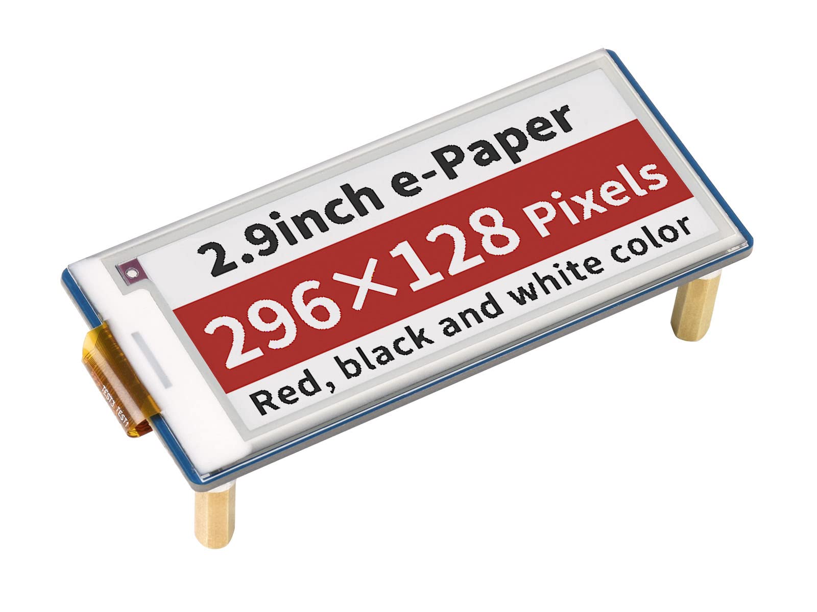 Waveshare 2.9inch E-Paper E-Ink Display Module (B) for Raspberry Pi Pico 296×128 Pixels Red/Black/White Support Full Refresh