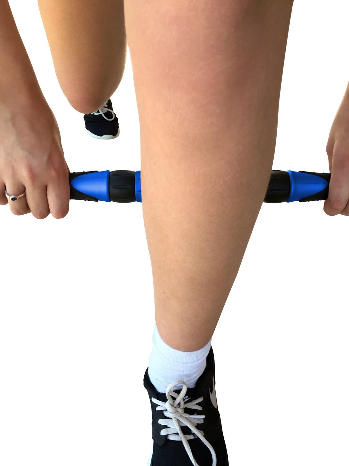 Elite Massage Roller Stick Targets Sore, Tight Leg Muscles to Prevent Cramps and Release Tension. It's Sturdy, Lightweight, Smooth Rolling and Thankfully This Lifesaver has Comfortable Handles.Blue: Sports & Outdoors