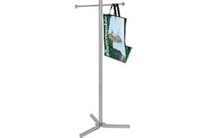 Econoco Rack For Retail Store – Heavy Duty Shopping Bag Rack, Retail Store Display Rack, Chrome Trade Show Rack, Display Rack for Store