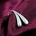 Alicenter(TM) New Fashion Jewelry Teardrop Hook Stainless Steel Silver Hoop Earrings