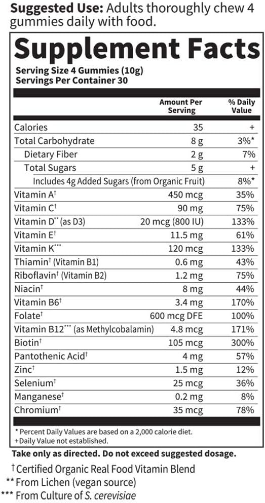 Garden of Life - mykind Organics Prenatal Gummy Vitamins - Berry - Organic, Non-GMO, Complete Vegan Multi - Methyl B12, D3 & Folate - Gluten Free - 120 Real Fruit Chew Gummies Packaging May Vary: Health & Personal Care